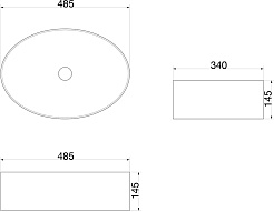 SantiLine Раковина накладная 48.5 SL-1075 белая – фотография-2